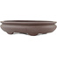 Oval unglazed bonsai pot by Yamaaki - 295 x 210 x 60 mm