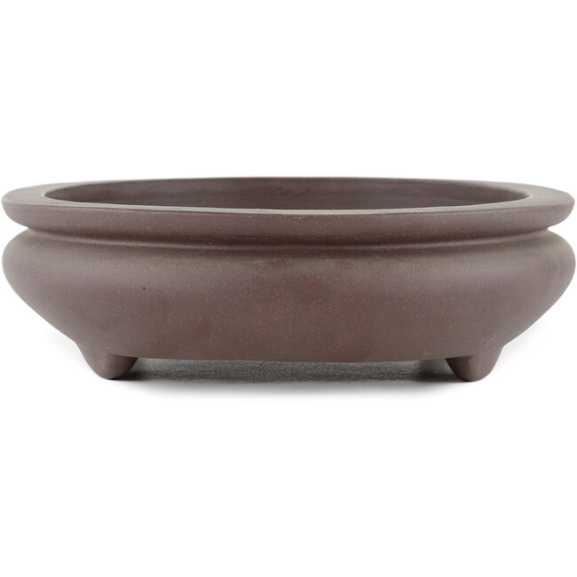 Ovale ongeglazuurde bonsaipot van Yamaaki - 295 x 210 x 60 mm