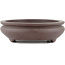 Oval unglazed bonsai pot by Yamaaki - 295 x 210 x 60 mm