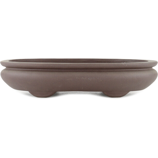 Ovale ongeglazuurde bonsaipot van Yamaaki - 295 x 210 x 60 mm