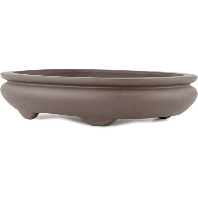 Maceta para bonsái ovalada sin esmaltar de Yamaaki - 295 x 210 x 60 mm