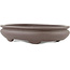 Oval unglazed bonsai pot by Yamaaki - 295 x 210 x 60 mm