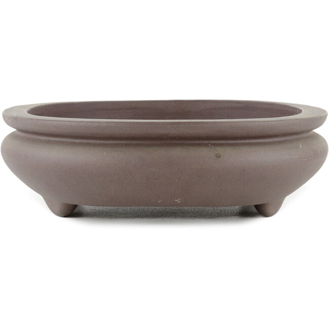 Maceta para bonsái ovalada sin esmaltar de Yamaaki - 295 x 210 x 60 mm
