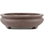 Oval unglazed bonsai pot by Yamaaki - 295 x 210 x 60 mm