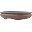 Oval unglazed bonsai pot by Yamaaki - 295 x 210 x 60 mm