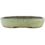 Pot à bonsaï ovale vert par Tosui - 245 x 200 x 45 mm