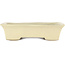 Rectangular beige bonsai pot by Yamafusa - 240 x 210 x 60 mm