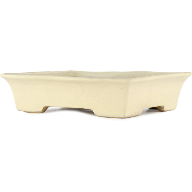 Vaso bonsai rettangolare beige di Yamafusa - 240 x 210 x 60 mm