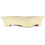 Rectangular beige bonsai pot by Yamafusa - 240 x 210 x 60 mm