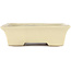 Pot à bonsaï rectangulaire beige par Yamafusa - 240 x 210 x 60 mm