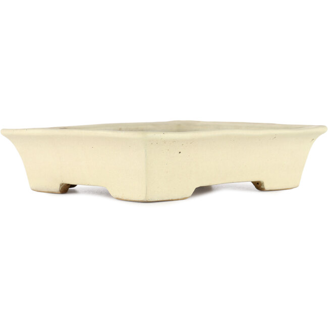 Rechthoekige beige bonsaipot van Yamafusa - 240 x 210 x 60 mm