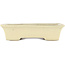 Rectangular beige bonsai pot by Yamafusa - 240 x 210 x 60 mm