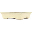 Rectangular beige bonsai pot by Yamafusa - 240 x 210 x 60 mm