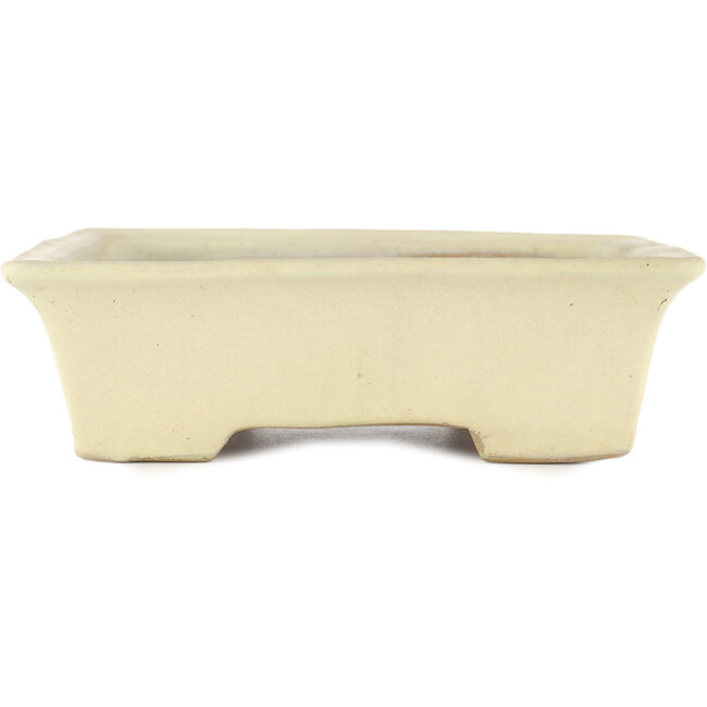 Maceta rectangular para bonsái beige de Yamafusa - 240 x 210 x 60 mm