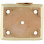 Pot à bonsaï rectangulaire beige par Yamafusa - 240 x 210 x 60 mm