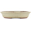 Oval off-white bonsai pot by Eime Yozan - 310 x 255 x 55 mm