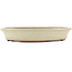 Oval off-white bonsai pot by Eime Yozan - 310 x 255 x 55 mm