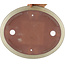 Ovaler cremefarbener Bonsai-Topf von Eime Yozan - 310 x 255 x 55 mm