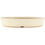 Round off-white bonsai pot by Shoko - 250 x 250 x 45 mm