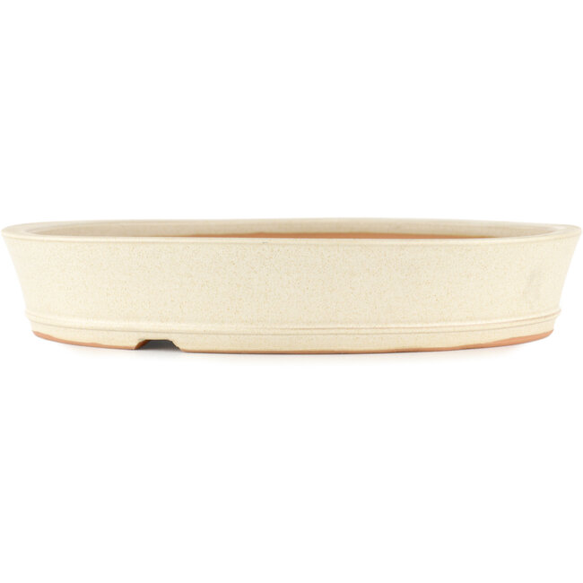 Pot à bonsaï rond blanc cassé par Shoko - 250 x 250 x 45 mm