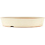 Round off-white bonsai pot by Shoko - 250 x 250 x 45 mm