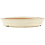 Round off-white bonsai pot by Shoko - 250 x 250 x 45 mm