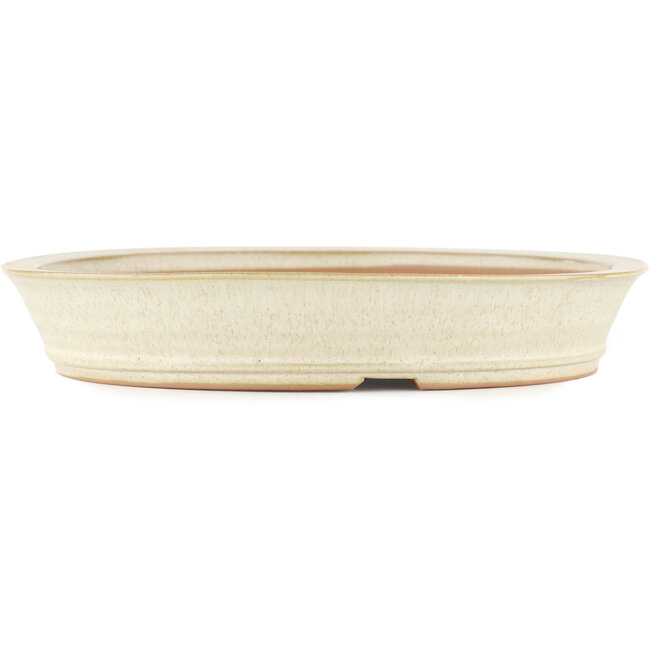 Round off-white bonsai pot by Shoko - 250 x 250 x 45 mm