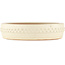 Ronde gebroken witte bonsaipot van Shoko - 225 x 225 x 50 mm