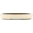 Oval off-white bonsai pot by Yamaaki - 285 x 225 x 45 mm