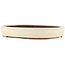 Oval off-white bonsai pot by Yamaaki - 285 x 225 x 45 mm