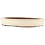 Oval off-white bonsai pot by Yamaaki - 285 x 225 x 45 mm