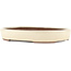 Oval off-white bonsai pot by Yamaaki - 285 x 225 x 45 mm