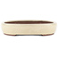 Oval off-white bonsai pot by Yamaaki - 285 x 225 x 45 mm