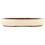 Oval off-white bonsai pot by Yamaaki - 285 x 225 x 45 mm
