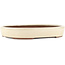 Oval off-white bonsai pot by Yamaaki - 285 x 225 x 45 mm