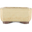 Rectangular off-white bonsai pot by Yamaaki - 240 x 185 x 85 mm