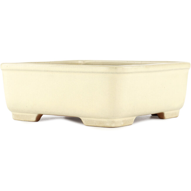 Pot à bonsaï carré blanc cassé par Yamafusa - 240 x 240 x 90 mm
