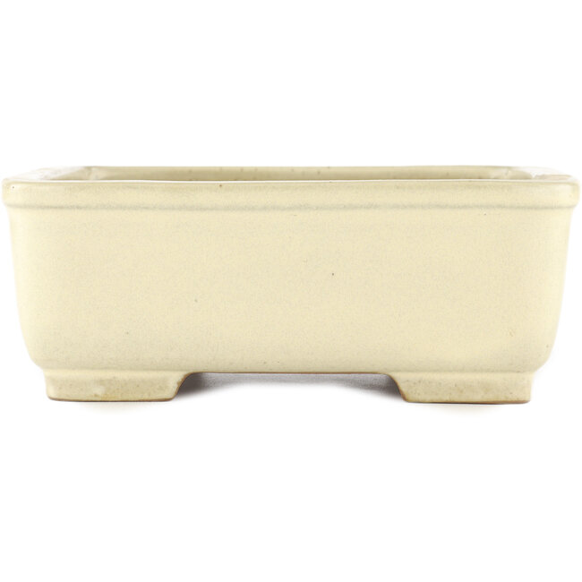 Pot à bonsaï carré blanc cassé par Yamafusa - 240 x 240 x 90 mm