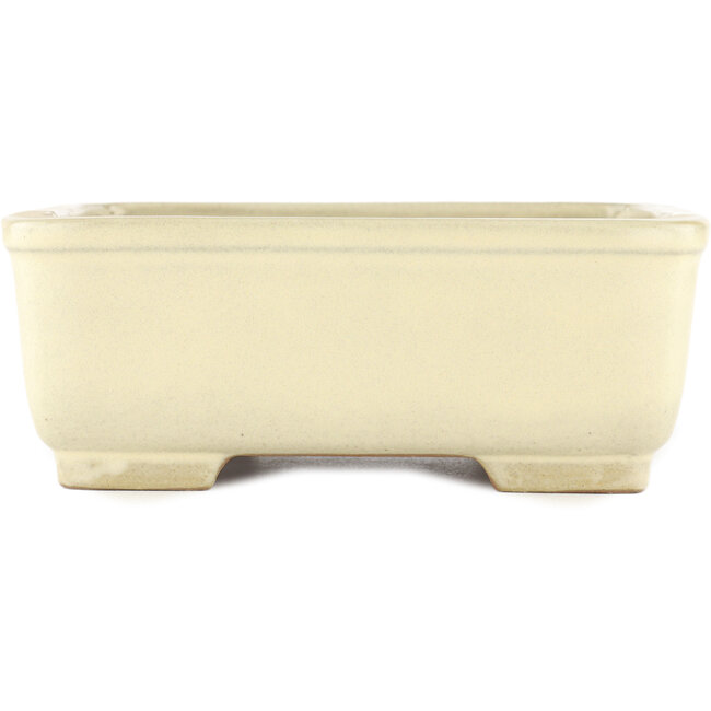 Maceta para bonsai cuadrada blanco roto de Yamafusa - 240 x 240 x 90 mm