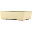 Maceta rectangular para bonsái blanco roto de Yamafusa - 275 x 210 x 80 mm