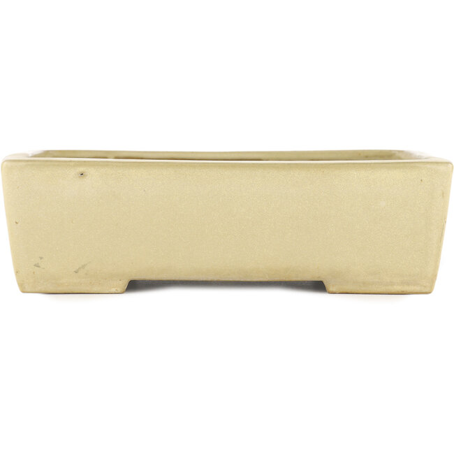 Rechthoekige gebroken witte bonsaipot van Yamafusa - 275 x 210 x 80 mm