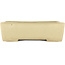 Maceta rectangular para bonsái blanco roto de Yamafusa - 275 x 210 x 80 mm