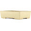Rechteckiger cremeweißer Bonsaitopf von Yamafusa - 275 x 210 x 80 mm