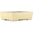 Rechteckiger cremeweißer Bonsaitopf von Yamafusa - 275 x 210 x 80 mm