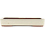Pot à bonsaï rectangulaire blanc cassé par Eime Yozan - 310 x 215 x 55 mm