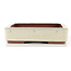Pot à bonsaï rectangulaire blanc cassé par Eime Yozan - 310 x 215 x 55 mm