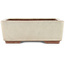 Rectangular off-white bonsai pot by Eime Yozan - 335 x 250 x 90 mm