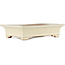 Maceta rectangular para bonsái blanco roto de Reiho - 345 x 240 x 85 mm