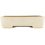 Rectangular off-white bonsai pot by Reiho - 350 x 265 x 85 mm