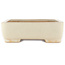 Rectangular off-white bonsai pot by Reiho - 350 x 265 x 85 mm